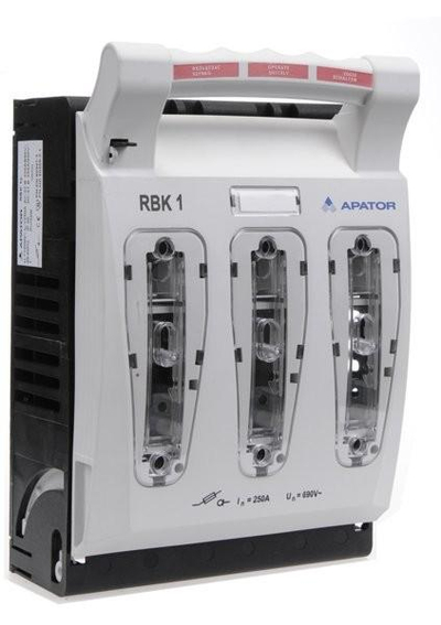 Çelës siguresash Apator RBK 1, 250A, 690V, i bardhë
