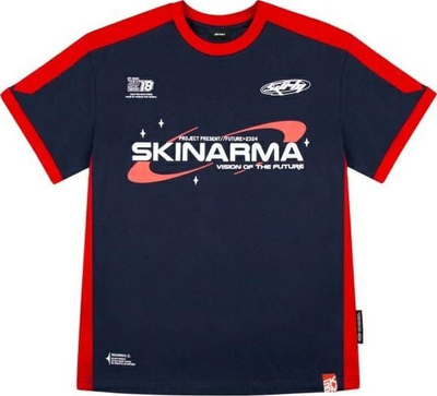 Bluzë SKINARMA Halo XL, me mëngë t'shkurtra, pambuk, blu e errët, përmasë XL