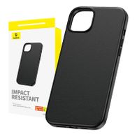 Mbulesë telefoni Baseus Fauxther, për iPhone 15 Pro Max, lëkurë PU, e zezë