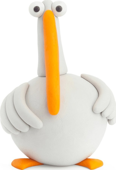 Set plasteline TM Toys Hey Clay Goose, 5 kanaçe, që thahet në ajër, shumëngjyrësh
