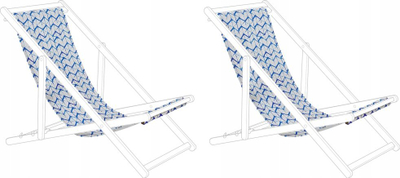Set pëlhurash zëvendësuese shezllongu ANZIO AVELLINO, 44 x 134 cm, set 2 copë, blu