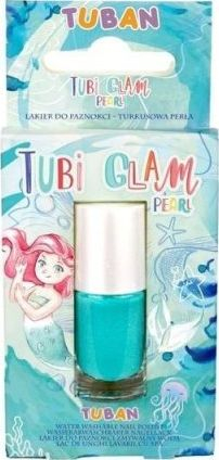Manikyr për kalamoj TUBAN Tubi Glam, turquoise pearl, që hiqet me ujë