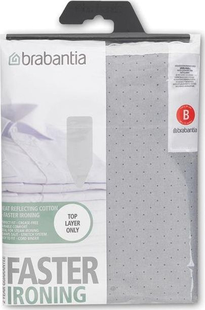 Mbulesë perdeshe Brabantia B, pambuk i metalizum, 124 x 38 cm, gri metalike