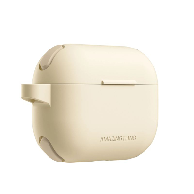 Kuti mbrojtëse Amazingthing Omni për AirPods Pro 2, silikoni, përputhet me karikim wireless, ngjyrë desert