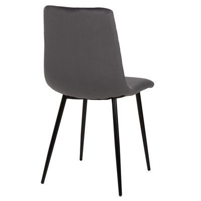 Karrige ngrënieje Latrell 43x54x88Hcm (HM8587.01), gri/ zezë