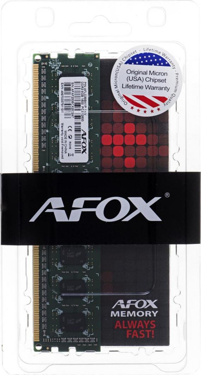 меморија  AFOX DDR3L, 8 GB, 1600 MHz, CL11, AFLD38BK1L