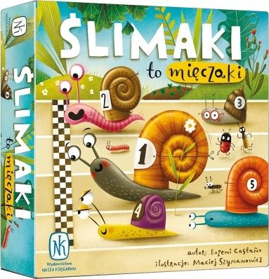 Loje tavoline Nasza Księgarnia Snails Are Mollusks, për kalamoj dhe familje, me zare, shumëngjyrëshe