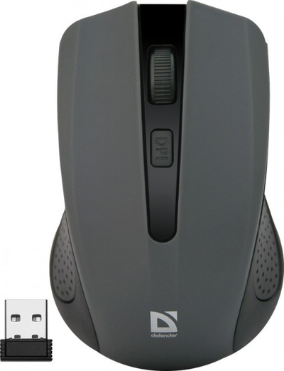Maus Defender MM-935, wireless RF, 1600 DPI, gri i errët