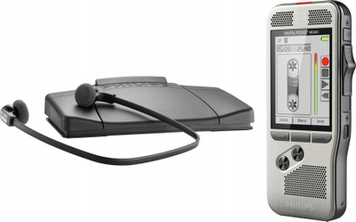 Diktofon profesional Philips DPM7700, Digital Pocket Memo, çelik inox, argjendtë