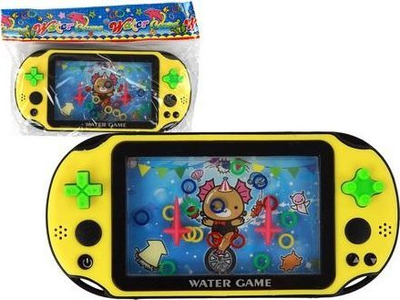 Портабилна водена игра Leantoys Water Game, конзолна форма, за деца, жолта