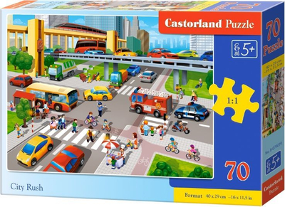 Puzzle Castorland City Rush, 70 copë