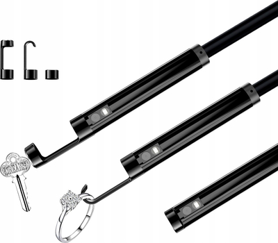Kamerë inspektuese endoskopike 5M 2X, Full HD, 7 LED, e zezë