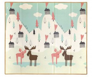 Tapet loje i palosçëm Milly Mally Pastel Deer, kundërrëshqitës, antialergjik, shumëngjyrësh pastel