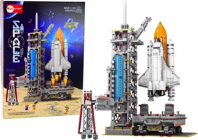 Set ndërtimi LEAN Toys Space Station with Rocket, 4392 pjesë, për fëmijë