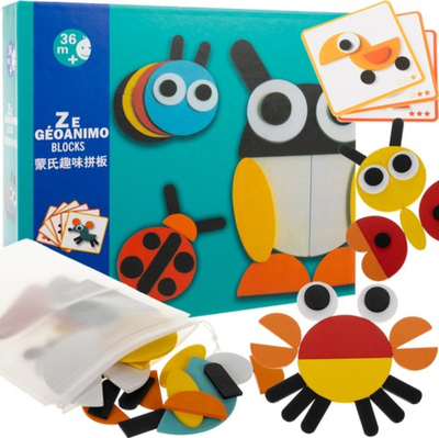 Puzzle druri Kruzzel 22426, figura gjeometrike shumëngjyrëshe