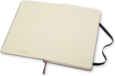 Fletore Moleskine Classic, kapak i fortë, Large 5 x 8.25", me katrorë, e zezë