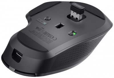 Maus pa tela Trust Ozaa+ Multi-Connect, Bluetooth edhe USB, i zi