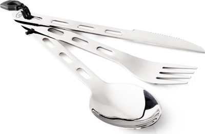 Сет прибор за кампување GSI Glacier Stainless, 3 парчиња, инокс челик, сребрена боја