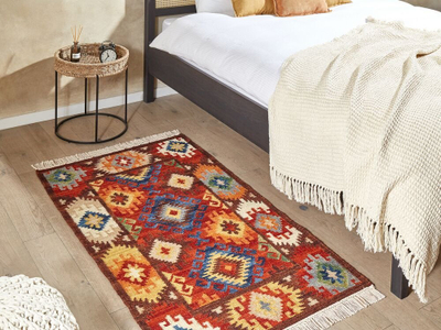 Tapet kilim ZOVUNI Wool, 80 x 150 cm, lesh edhe pambuk, shumëngjyrësh