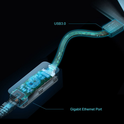 Përshtatës rrjeti TP-Link UE306, USB 3.0 në Gigabit Ethernet, 1000Mbps, i zi