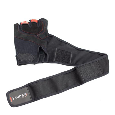 Doreza fitness HMS RST01, madhësia XXL, të zeza me të kuqe