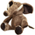 Lodër pelushi elefant LeanToys Brown, 22cm, kafe