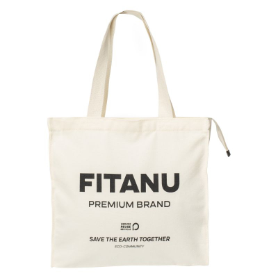 Çantë blerjeje Fitanu Eco Bag 36x36, material i ricikluar, me xhep të brendshëm, shumëngjyrëshe
