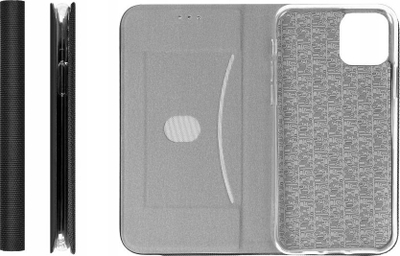 Mbrojtëse libri Case Sensitive për Samsung Galaxy A14 4G, me magnet, me xhep kartash, e zezë