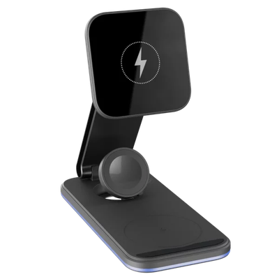 Karikues wireless 3 në 1 Proove Energy Fold, 15W, i zi