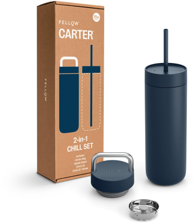 Termus Fellow Carter 2 në 1, 0.59L, me kapak me dorezë dhe pipëz, blu i errët