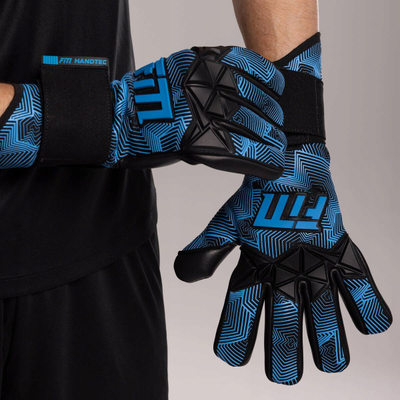 Doreza portjeri Football Masters Varis X Pro S953314, kapje profesionale, mbyllje Velcro, të zeza me blu