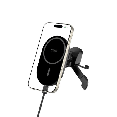 Mbajtëse telefoni për makinë Tech-Protect MM15W V6, MagSafe, karikim pa tela 15W, e zezë