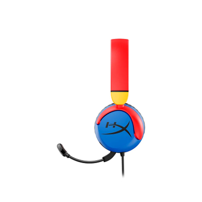 Kufje me kabllo HyperX Cloud Mini, për fëmijë, 3.5mm, blu kuqe verdhë