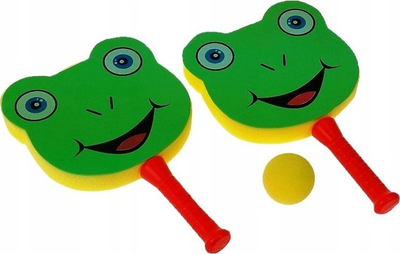 Set raketash me shkume Nicola Toys Adar, 2 raketa, me top, jeshile