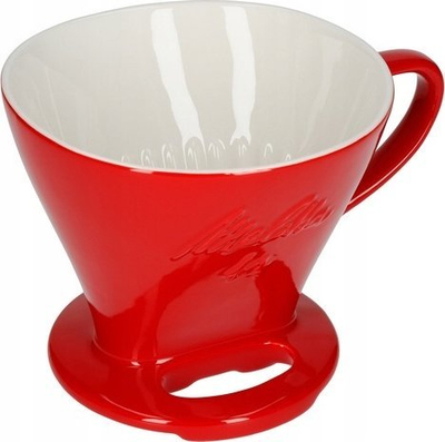 Филтер за кафе од порцелан Melitta 1x4, pour over, црвен