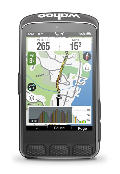 Kompjuter biçiklete Wahoo Elemnt ACE, GPS, ekran me prekje, i zi