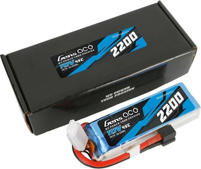 Bateri LiPo Gens Ace 2200mAh 3S, 11.1V, 45C, blu