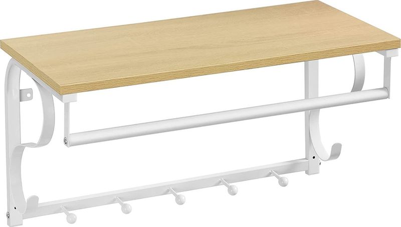 Rafti me varëse Leobert LCR11WY, 60x30x31.7 cm, i bardhë me ngjyrë lisi