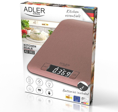 Peshore kuzhine Adler AD 3183, 5kg, ekran LCD, ngjyrë bakri
