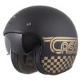 Helmetë moto CASSIDA Oxygen 2.0 Rondo, madhësia 2XL, vizor dielli, e zezë matt me ari