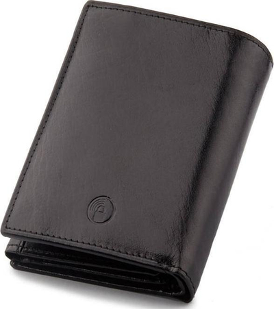 Portofol lëkure për burra Peterson, vertikal, RFID SAFE, i zi