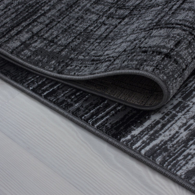 Tapet Ayyildiz Rug Wheelaburne, polipropilen, stil patchwork, gri me të zezë