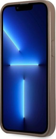 Maskë telefoni Guess GUHCP13LP4TPW për iPhone 13 Pro / 13 6.1", me xhep kartash, kafe