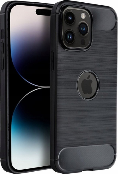Këllëf telefoni OEM Carbon për iPhone 16 Plus, mbrojtës, i zi