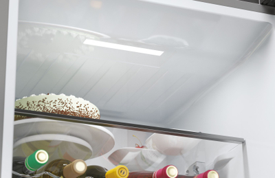 Frigorifer kombi Haier HTW5620DNMG, 414L, No Frost, inox