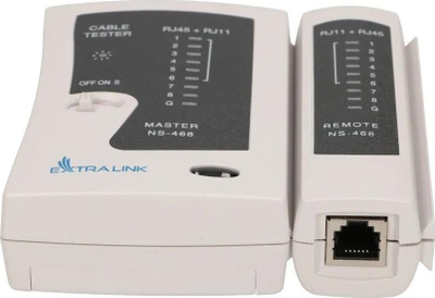 Testues kabllosh Extralink Cable Tester, RJ45 RJ11, me njësi të largët, gri