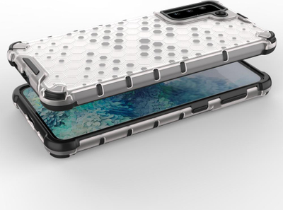 Mbrojtëse telefoni për Samsung Galaxy S22, dizajn fole blete, me cepa të përforcuar, transparente