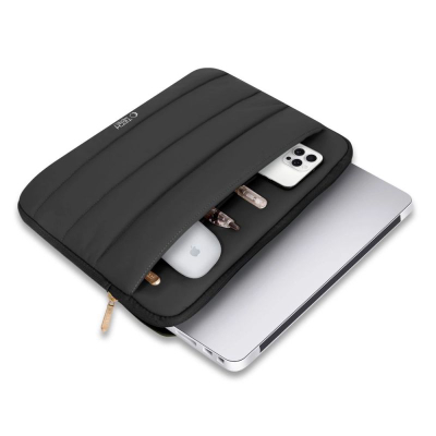 Mbështjellëse laptopi Tech-Protect Fluffy, 13-14", e zezë