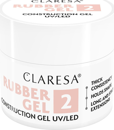 Xhel ndërtues për thonj Claresa Rubber Gel Shade 2, UV/LED, 12 g