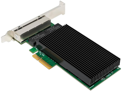 Kartë rrjeti Microconnect I226-T4, PCIe x4, 4 porta, e zezë